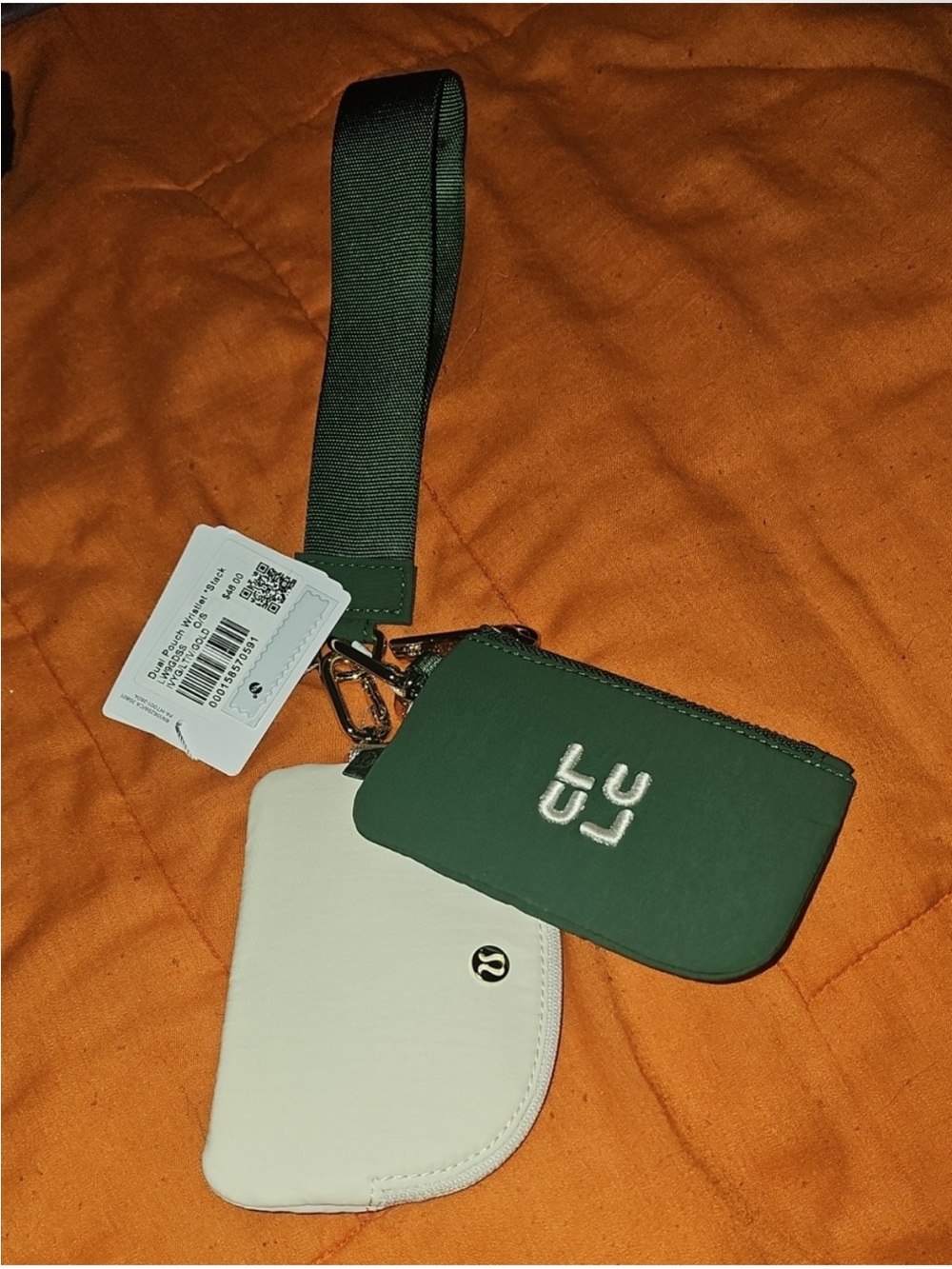 Lululemon Dual Pouch Wristlet Stack Nwts, IVYG/LTIV/GOLD